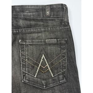 7 For All Mankind Women's Swarovski Crystal 'A' Pocket Brown Jean - 24 (27x33.5)